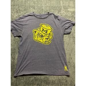 Adidas College Vault University of Michigan Wolverines retro logo T-shirt xl